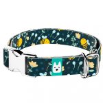 Méhecske mintás, kék - Kutya Nyakörv - april & june