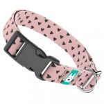 Szivecskés, rózsaszín - Kutya Nyakörv - april & june