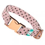 Szivecskés, rózsaszín - Kutya Nyakörv - april & june