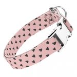 Szivecskés, rózsaszín - Kutya Nyakörv - april & june