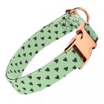 Szivecskés, zöld - Kutya Nyakörv - april & june