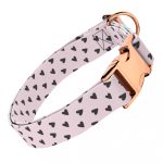 Szivecskés, lila - Kutya Nyakörv - april & june