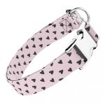 Szivecskés, lila - Kutya Nyakörv - april & june