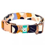 Bézs és Kék Kamuflázs - Kutya Nyakörv - april & june