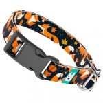 Róka mintás, fekete - Kutya Nyakörv - april & june