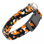 Róka mintás, fekete - Kutya Nyakörv - april & june