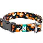 Róka mintás, fekete - Kutya Nyakörv - april & june