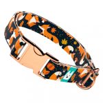 Róka mintás, fekete - Kutya Nyakörv - april & june