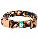 Róka mintás, fekete - Kutya Nyakörv - april & june