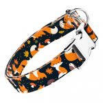 Róka mintás, fekete - Kutya Nyakörv - april & june