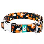 Róka mintás, fekete - Kutya Nyakörv - april & june