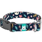 Koponya és Rózsa mintás - Kutya Nyakörv - april & june