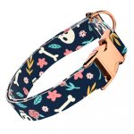 Koponya és Rózsa mintás - Kutya Nyakörv - april & june