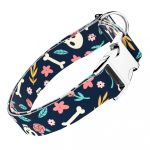 Koponya és Rózsa mintás - Kutya Nyakörv - april & june