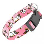 Pembroke Welsh Corgi, tricolor, rózsaszín - Kutya Nyakörv - april & june