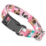 Francia Bulldog, rózsaszín - Kutya Nyakörv - april & june