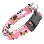 Francia Bulldog, rózsaszín - Kutya Nyakörv - april & june