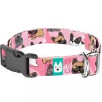 Francia Bulldog, rózsaszín - Kutya Nyakörv - april & june