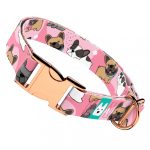 Francia Bulldog, rózsaszín - Kutya Nyakörv - april & june