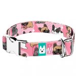 Francia Bulldog, rózsaszín - Kutya Nyakörv - april & june