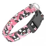 Boston Terrier, rózsaszín - Kutya Nyakörv - april & june