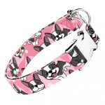 Boston Terrier, rózsaszín - Kutya Nyakörv - april & june