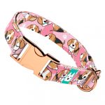 Beagle, rózsaszín - Kutya Nyakörv - april & june