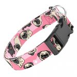 Mopsz, rózsaszín - Kutya Nyakörv - april & june