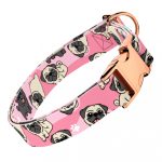 Mopsz, rózsaszín - Kutya Nyakörv - april & june