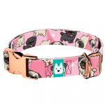 Mopsz, rózsaszín - Kutya Nyakörv - april & june