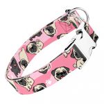 Mopsz, rózsaszín - Kutya Nyakörv - april & june