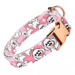 Bolognese, rózsaszín - Kutya Nyakörv - april & june