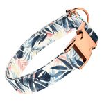 Kék és rózsaszín trópusi levelek - Kutya Nyakörv - april & june