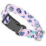 Rózsaszín és kék kavicsok - Kutya Nyakörv - april & june