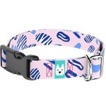 Rózsaszín és kék kavicsok - Kutya Nyakörv - april & june