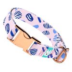 Rózsaszín és kék kavicsok - Kutya Nyakörv - april & june