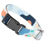 Pasztell kék és barack - Kutya Nyakörv - april & june