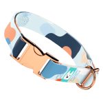 Pasztell kék és barack - Kutya Nyakörv - april & june