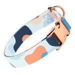 Pasztell kék és barack - Kutya Nyakörv - april & june