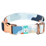 Pasztell kék és barack - Kutya Nyakörv - april & june