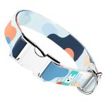 Pasztell kék és barack - Kutya Nyakörv - april & june