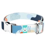 Pasztell kék és barack - Kutya Nyakörv - april & june