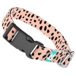 Fekete foltok rózsaszín alapon - Kutya Nyakörv - april & june