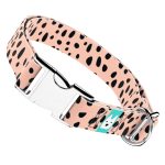 Fekete foltok rózsaszín alapon - Kutya Nyakörv - april & june