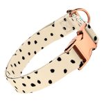 Fekete foltok bézs alapon - Kutya Nyakörv - april & june