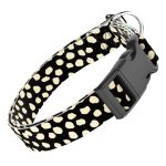 Bézs foltok fekete alapon - Kutya Nyakörv - april & june