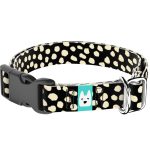 Bézs foltok fekete alapon - Kutya Nyakörv - april & june