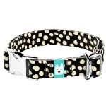 Bézs foltok fekete alapon - Kutya Nyakörv - april & june