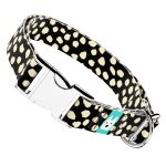 Bézs foltok fekete alapon - Kutya Nyakörv - april & june