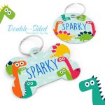 april & june - Dog ID Tag - Dinosaur